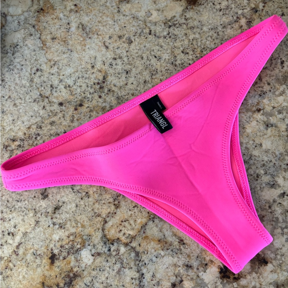 Hot pink Neoprene Triangl Bikini Bottoms